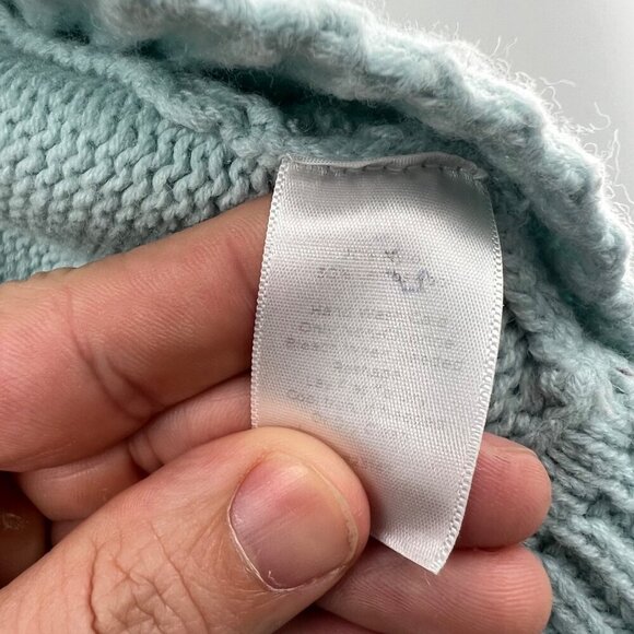 Talbots Women's Open Front Tight Knit Cardigan Mint Size Small Wool Blend - Picture 8 of 9